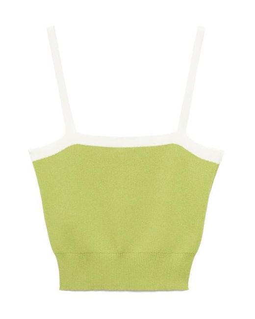 Mango Green Crossed Back Sweater Tank