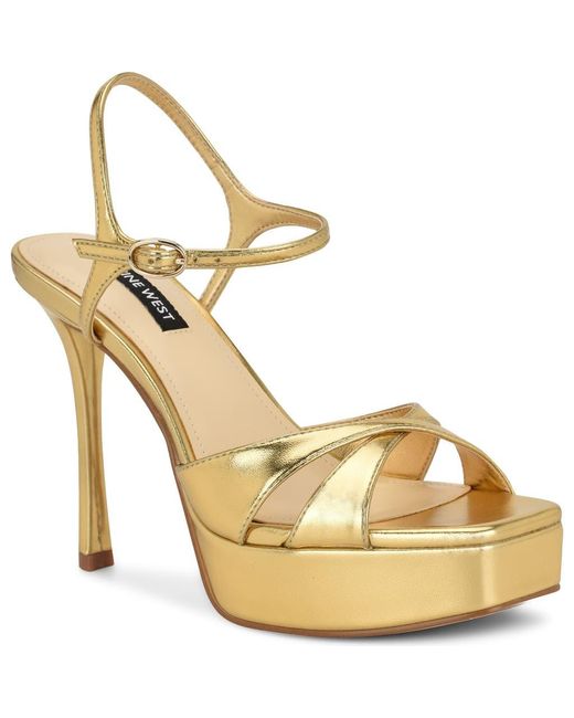 Nine West Metallic Tates Ankle Strap Platform Sandal