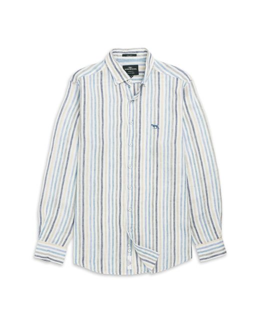 Rodd & Gunn Gray Gimmerburn Stripe Linen Button-up Shirt for men