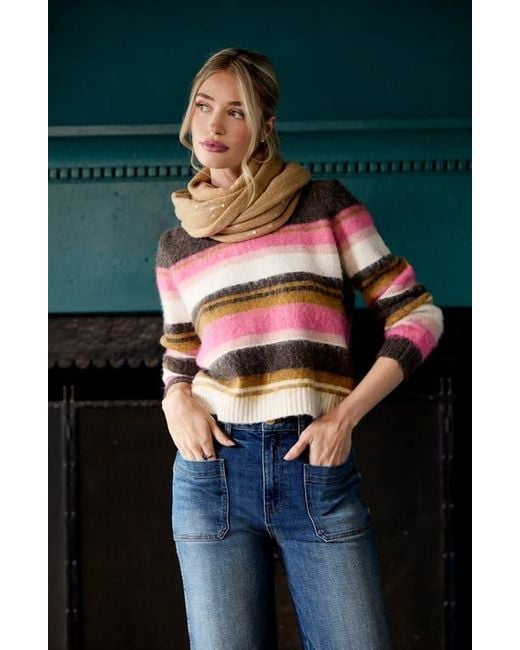 Kut From The Kloth Red Elvira Stripe Sweater