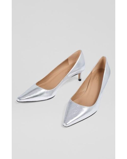 L.K.Bennett White Ava Kitten Heel Pump