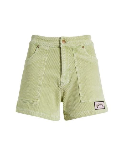Billabong Green Set The Tone Cord Shorts