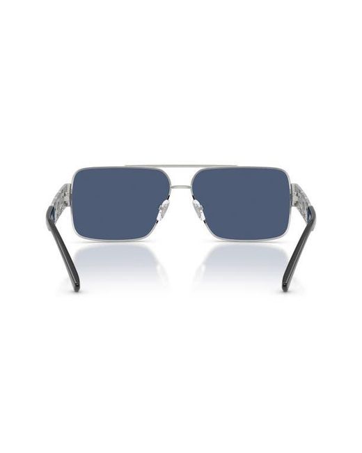 Versace Blue 61Mm Rectangular Sunglasses for men