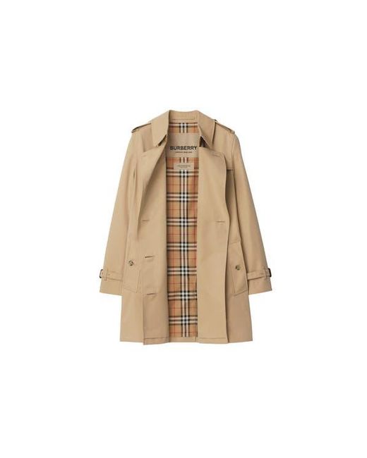 Burberry Natural Short Kensington Heritage Trench Coat