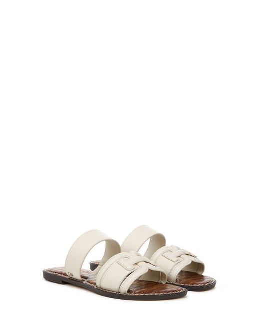 Sam Edelman White Gabi Two-Strap Slide Sandal