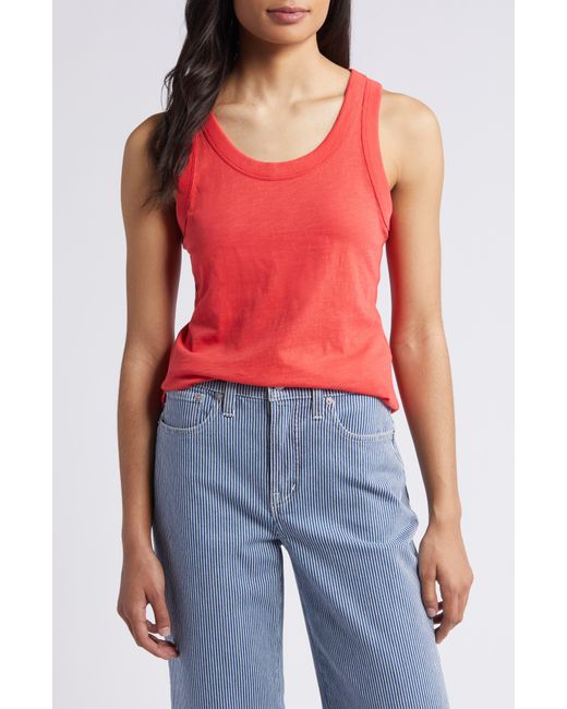 Madewell Red Whisper Cotton Tank