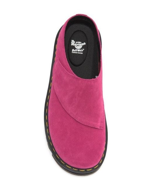Dr. Martens Pink Zebzag Water Resistant Slingback Clog