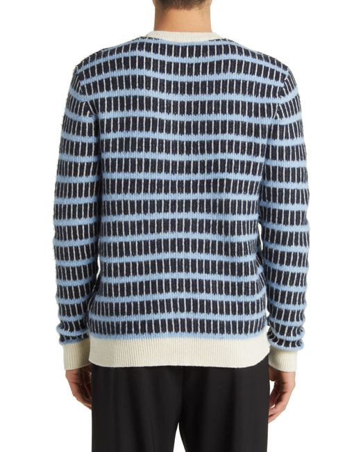 Ted Baker Blue Waylen Stripe Wool Blend Sweater for men