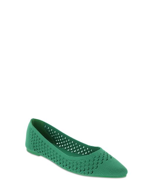 MIA Lovi Knit Pointed Toe Flat in Green Lyst