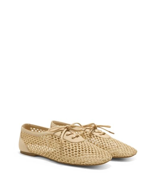 VIVAIA Natural Carey Square-Toe Mesh Flats