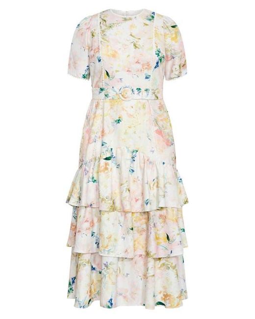 City Chic Multicolor Tiered Maxi Dress