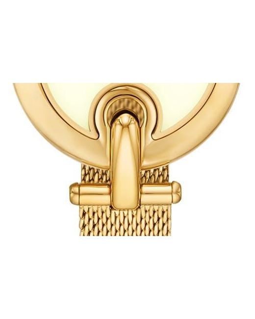 Tory Burch Metallic The Small Pierced Mesh Strap Watch, 30Mm