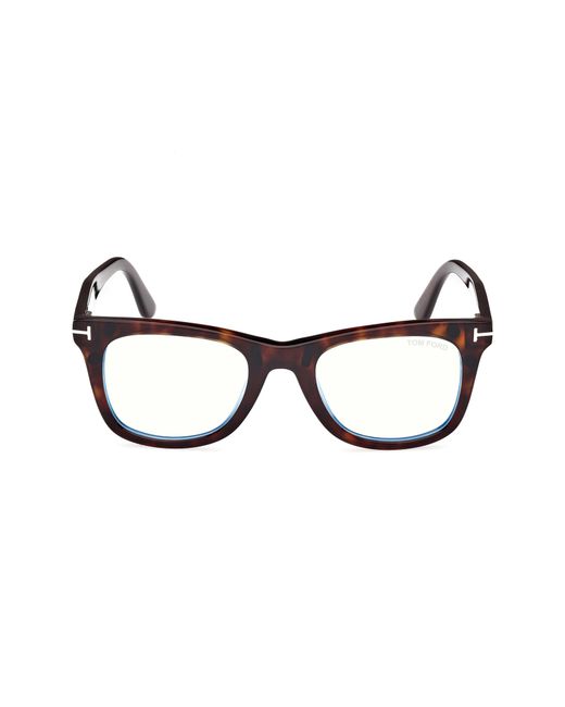 Tom Ford Brown 50Mm Square Light Blocking Optical Glasses for men