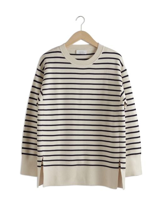 & Other Stories Blue & Stripe Sweater