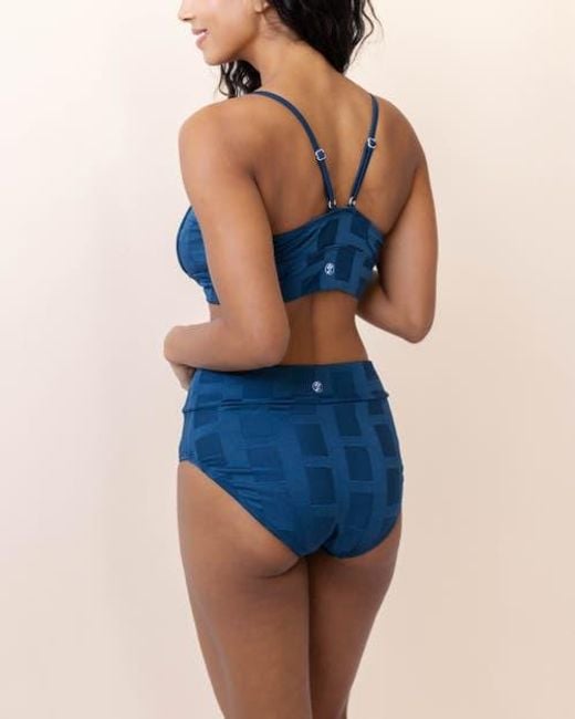 Nanis Blue Squared Mid Rise Bottom