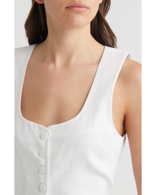 Faithfull The Brand White Stanze Linen Vest