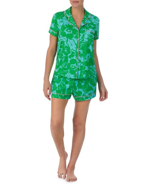 Kate Spade Green Print Short Pajamas
