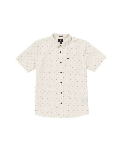Volcom White Stone Marcos Short Sleeve Button-up Shirt for men