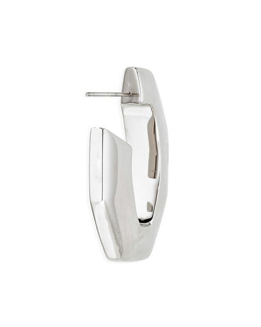Givenchy White Large Chain Link Hoop Earrings