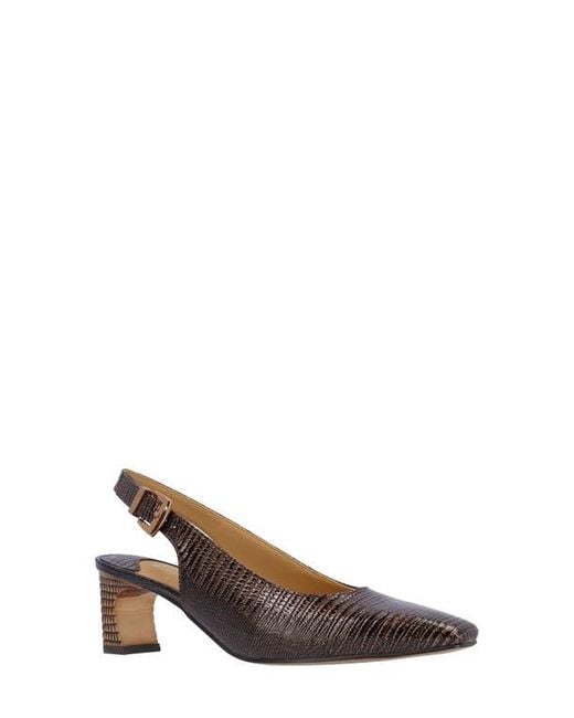 J. Reneé Brown Hadyn Lizard Embossed Slingback Pump
