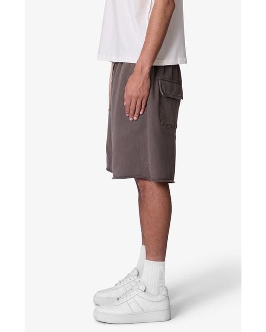 MNML Gray Oversize Cotton Sweat Shorts for men