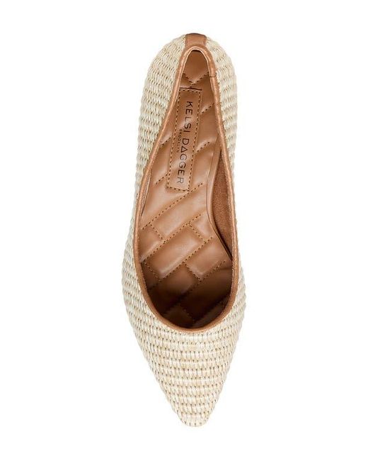 Kelsi Dagger Brooklyn Natural Woven Pointed Toe Pump