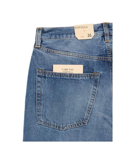 Fortela Blue 912 Johnd Japan Selvedge 5-Pocket Regular Fit Stone Wash Denim for men