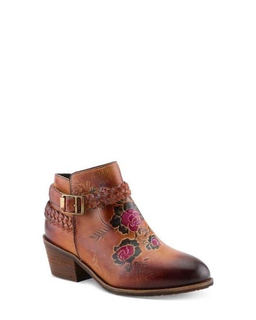 Spring Step Brown Across Bootie
