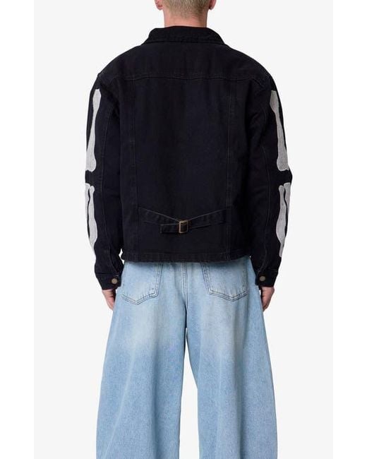 MNML Blue Skeleton Work Jacket for men
