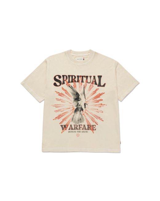 Honor The Gift White Spiritual Conflict Graphic T-shirt for men