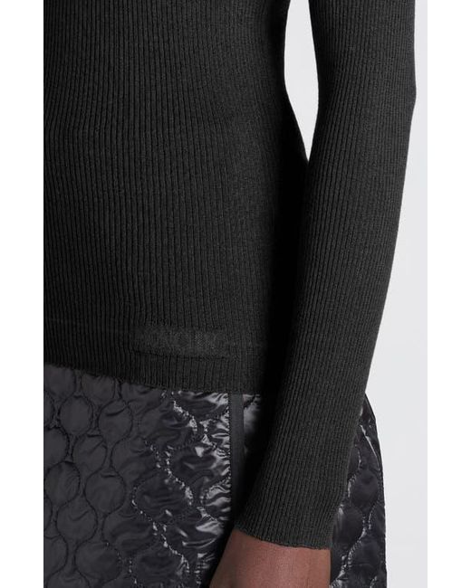 Moncler Black Virgin Wool Turtleneck Sweater