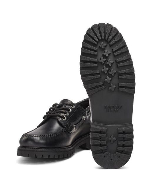 G.H.BASS Black Ranger Camp Moc Toe Loafer for men