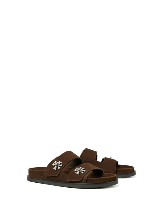Tory Burch Brown Turnlock Sport Slide Sandal
