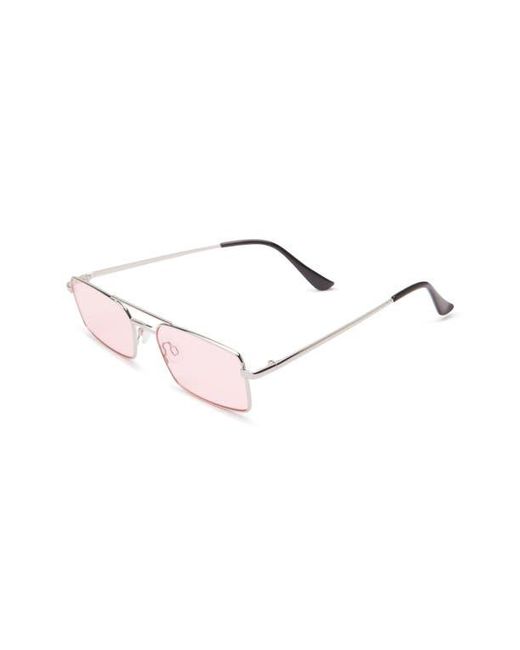 BP. Pink Gradient Rectangular Aviator Sunglasses