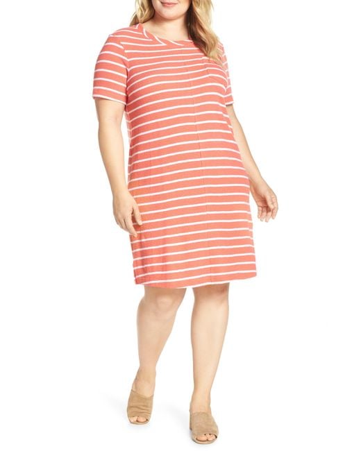 Caslon Orange Caslon(r) T-shirt Dress