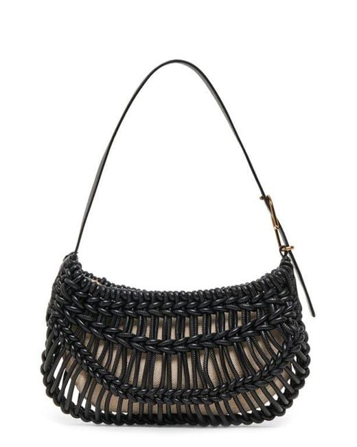 Dolce Vita Black Cannes Faux Leather Baguette Bag
