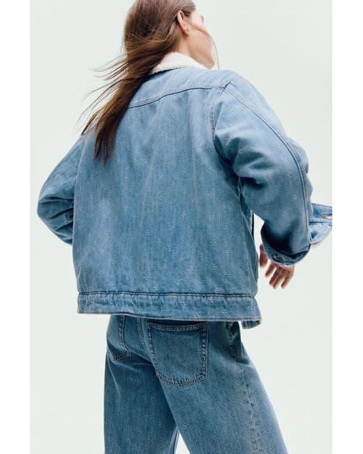 H&M Blue Collared Denim Jacket