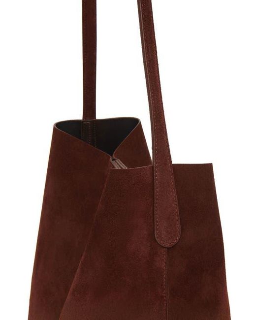 Mansur Gavriel Brown Everyday Cabas Suede Hobo Bag