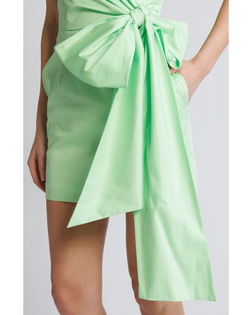 French Connection Green Florida Summer Tie Waist Strapless Minidress