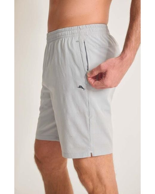 Tommy Bahama Gray Huntington Bay 8 Swim Trunks for men