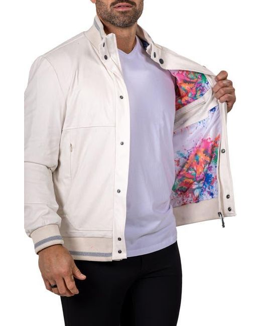 Maceoo Gray Bomber Jacket for men