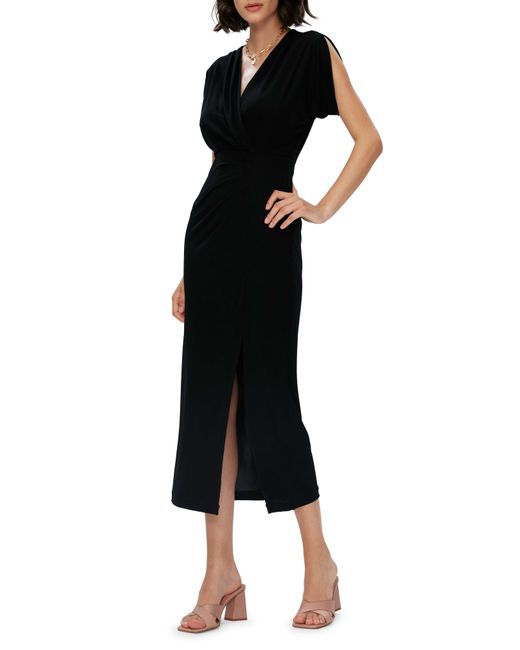 Diane von Furstenberg Black Williams Midi Dress