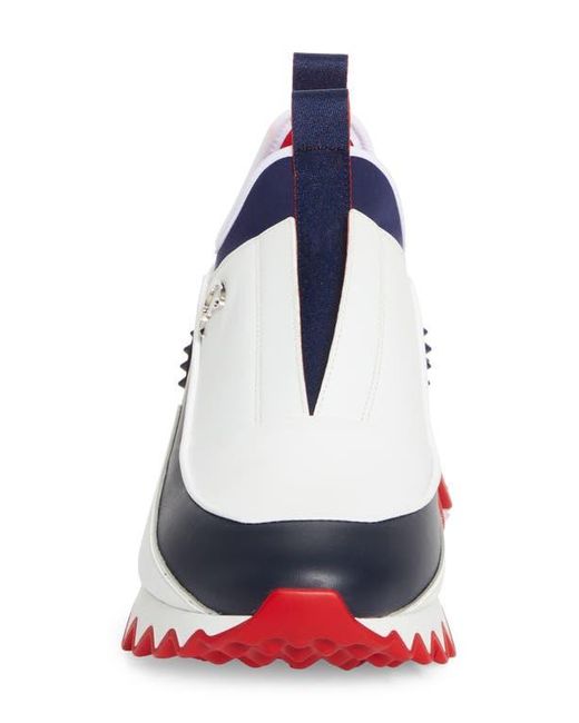 Christian Louboutin White Sharkyloub Spikes Slip-On Sneaker for men