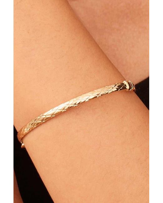 Oradina White 14K Diamondback Bangle