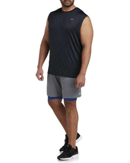 Reebok Blue Big & Tall Performance Compression Base Layer Shorts for men