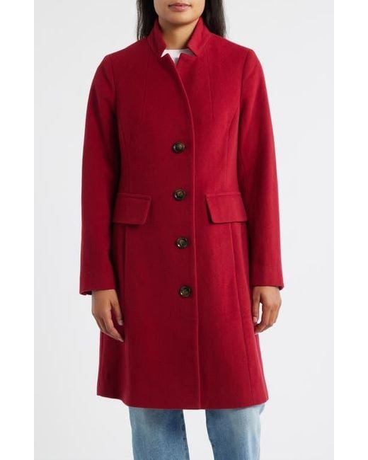 London Fog Red Wool Blend Coat