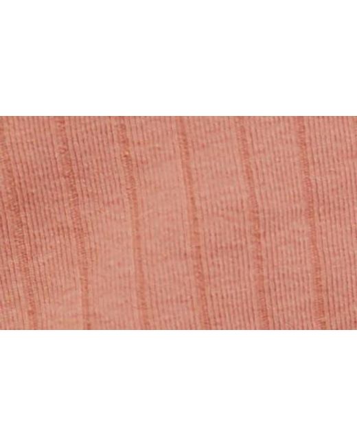 Free People Red Bryson Cotton Rib Henley Tank