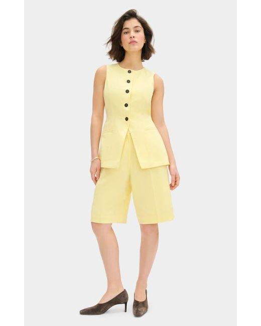ALIGNE Yellow Leo Collarless Vest