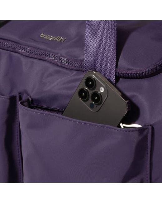 Baggallini Purple Deluxe Fifth Avenue Weekender Bag