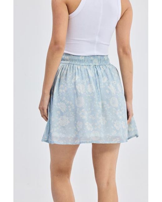 REISTOR Blue Drawstring Short Skirt